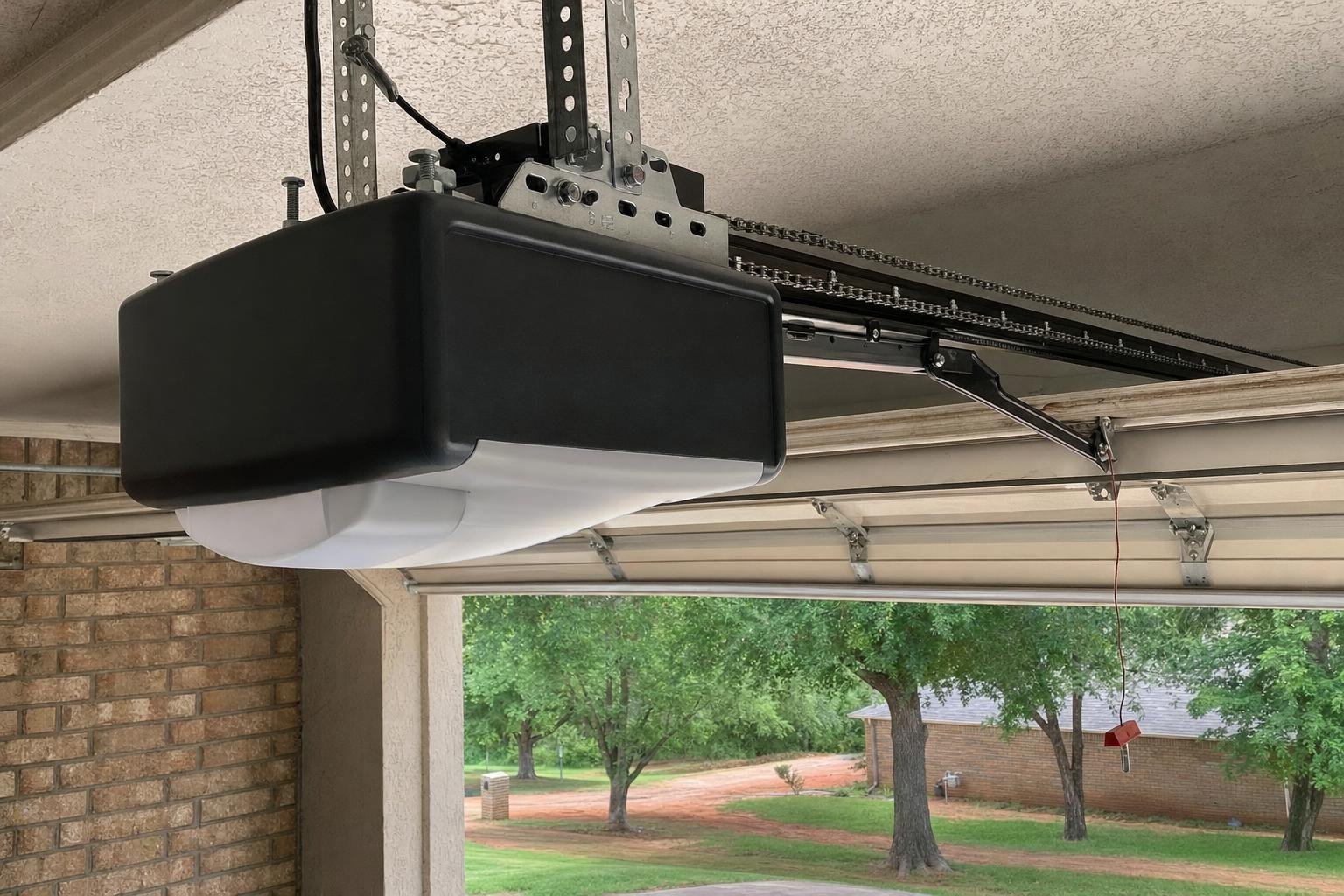 Representative illustrative image of garage door opener repair work photo