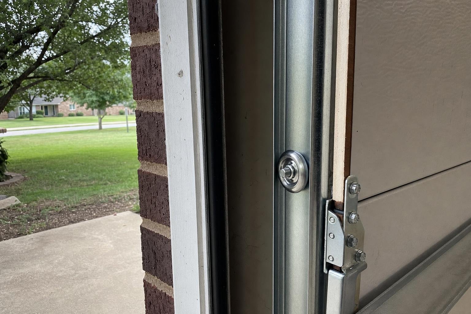 Photo of illustrative image of garage door roller replacement work